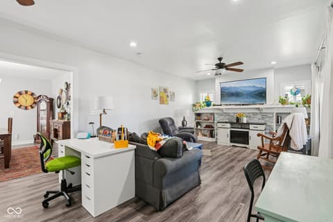 Living room at 554 N Oakland Avenue, Indianapolis, IN