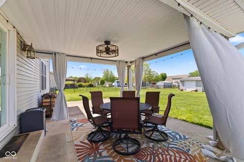 Outdoor living area at 3436 McDaniel Drive, Martinsville, IN