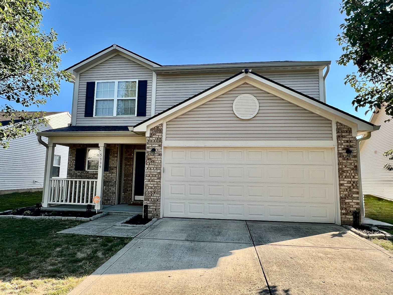 Front exterior at 5339 Brassie Drive, Indianapolis, IN