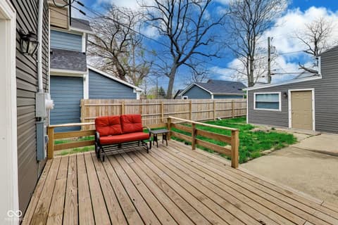 Outdoor living area at 338 N Randolph Street, Indianapolis, IN