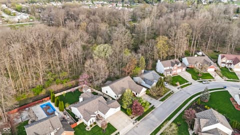 Aerial view at 5252 Bracken Drive, Indianapolis, IN