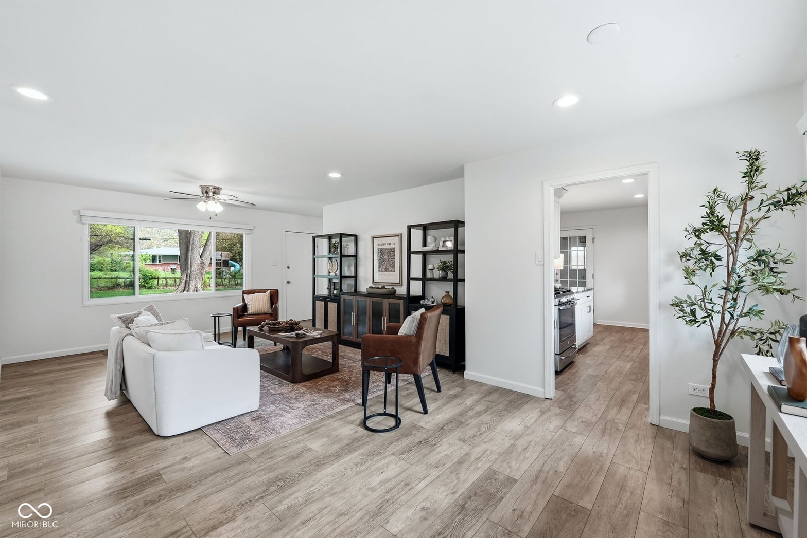 Bright, open living space with modern updates and natural light.