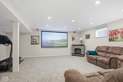 Living room at 7398 Dunmore Point, Noblesville, IN