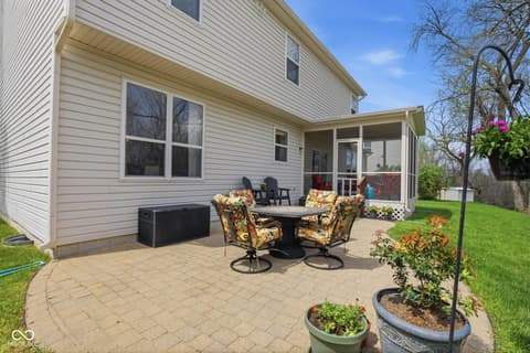 Outdoor living area at 7398 Dunmore Point, Noblesville, IN