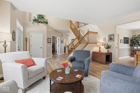 Living room at 7398 Dunmore Point, Noblesville, IN