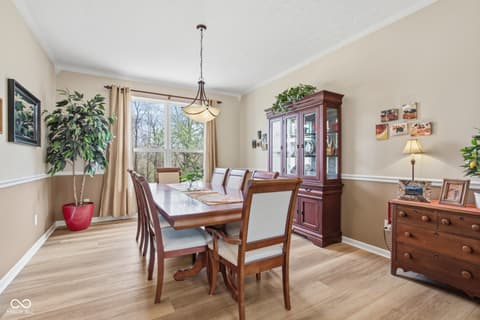 Dining room at 7398 Dunmore Point, Noblesville, IN