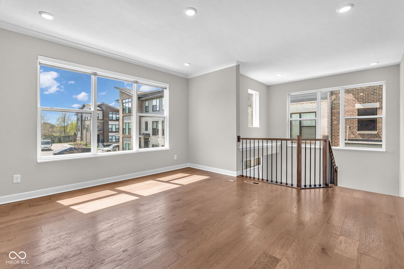 Bright contemporary living space with abundant natural light.