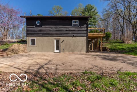 Backyard at 5222 E State Rd 46, Bloomington, IN