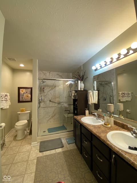Primary bathroom at 3187 Limber Pine Drive, Whiteland, IN
