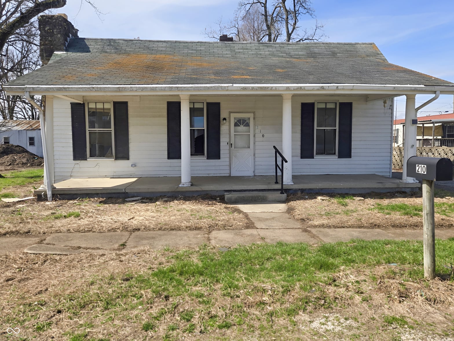 Front exterior at 210 N Lessie Street, Worthington, IN