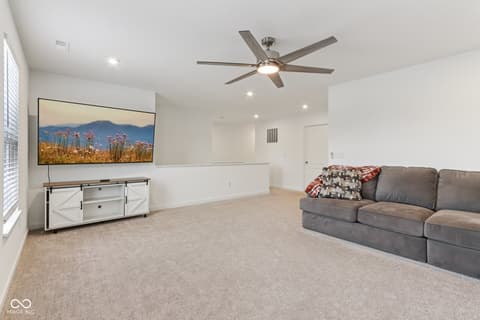 Living room at 1022 Cyprian Way, Lebanon, IN