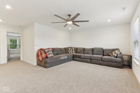 Living room at 1022 Cyprian Way, Lebanon, IN