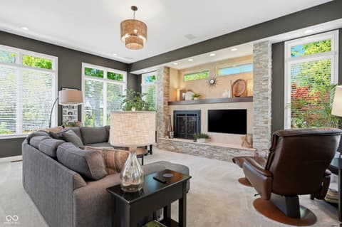 Living room at 5922 Fife Trail, Carmel, IN