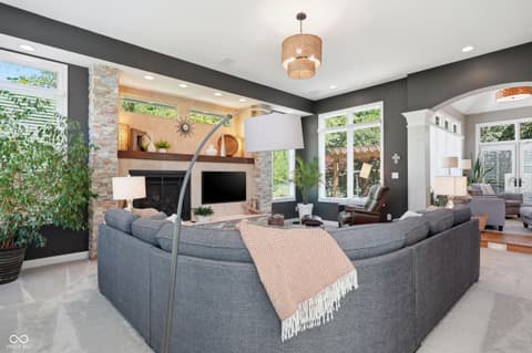 Living room at 5922 Fife Trail, Carmel, IN