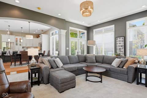 Living room at 5922 Fife Trail, Carmel, IN
