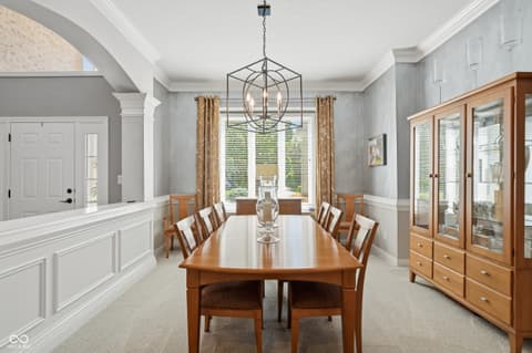 Dining room at 5922 Fife Trail, Carmel, IN