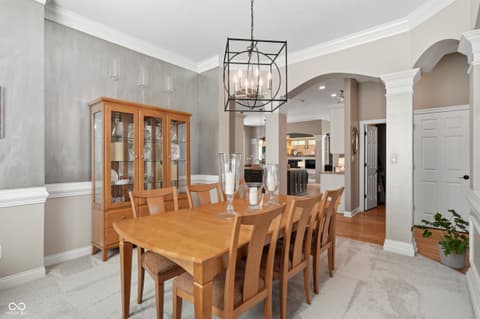 Dining room at 5922 Fife Trail, Carmel, IN
