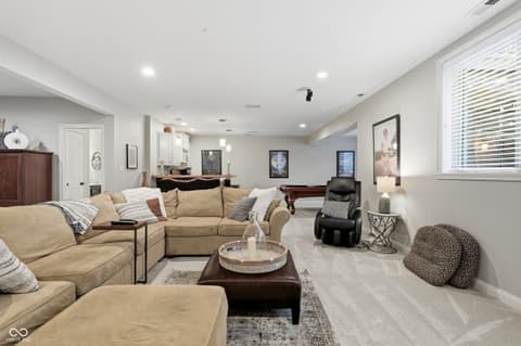 Living room at 5922 Fife Trail, Carmel, IN