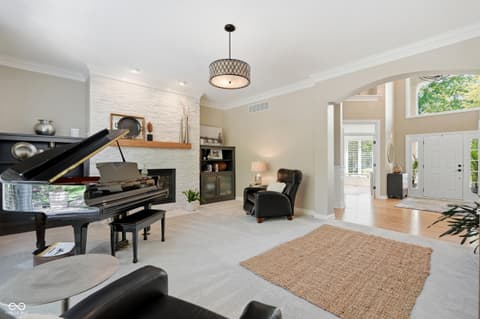 Living room at 5922 Fife Trail, Carmel, IN