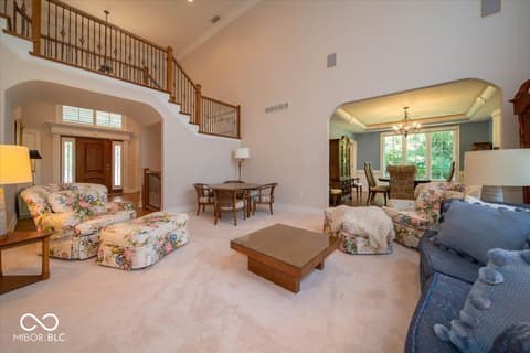 Living room at 5424 Woodfield Drive N, Carmel, IN