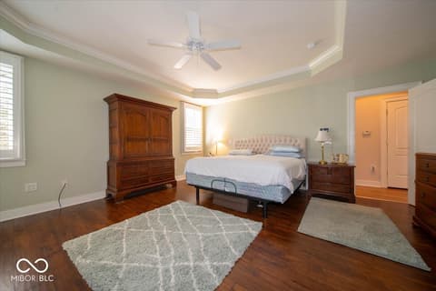 Primary bedroom at 5424 Woodfield Drive N, Carmel, IN