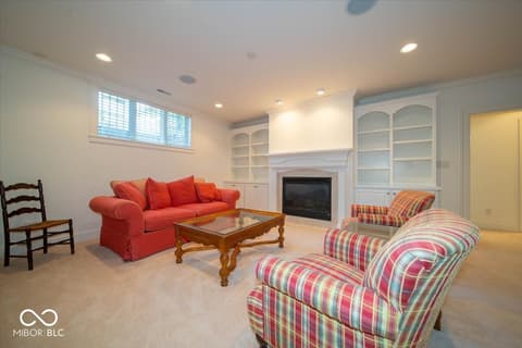 Family room at 5424 Woodfield Drive N, Carmel, IN