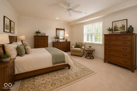 Bedroom at 5424 Woodfield Drive N, Carmel, IN
