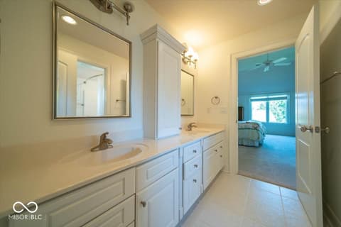 Bathroom at 5424 Woodfield Drive N, Carmel, IN