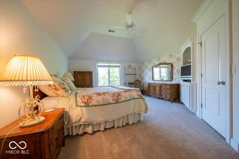 Bedroom at 5424 Woodfield Drive N, Carmel, IN