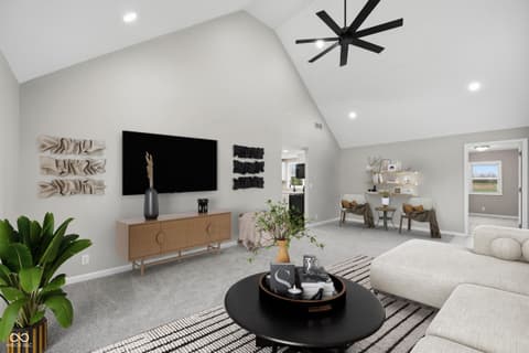 Living room at 414 S 1st Street, Lewisville, IN