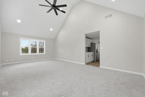 Living room at 414 S 1st Street, Lewisville, IN