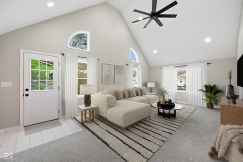 Living room at 414 S 1st Street, Lewisville, IN