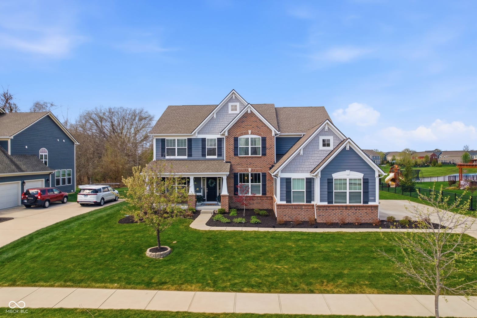 Front exterior at 13338 Lansbury Lane, Fishers, IN