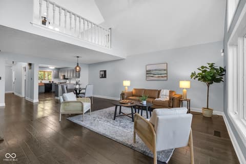 Living room at 5118 Boardwalk Place, Indianapolis, IN
