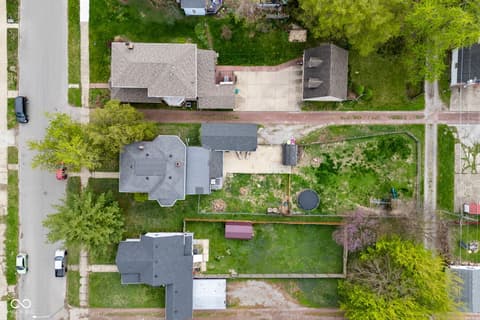 Aerial view at 409 E Jefferson Street, Crawfordsville, IN