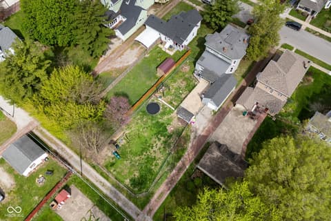 Aerial view at 409 E Jefferson Street, Crawfordsville, IN