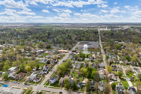 Aerial view at 409 E Jefferson Street, Crawfordsville, IN