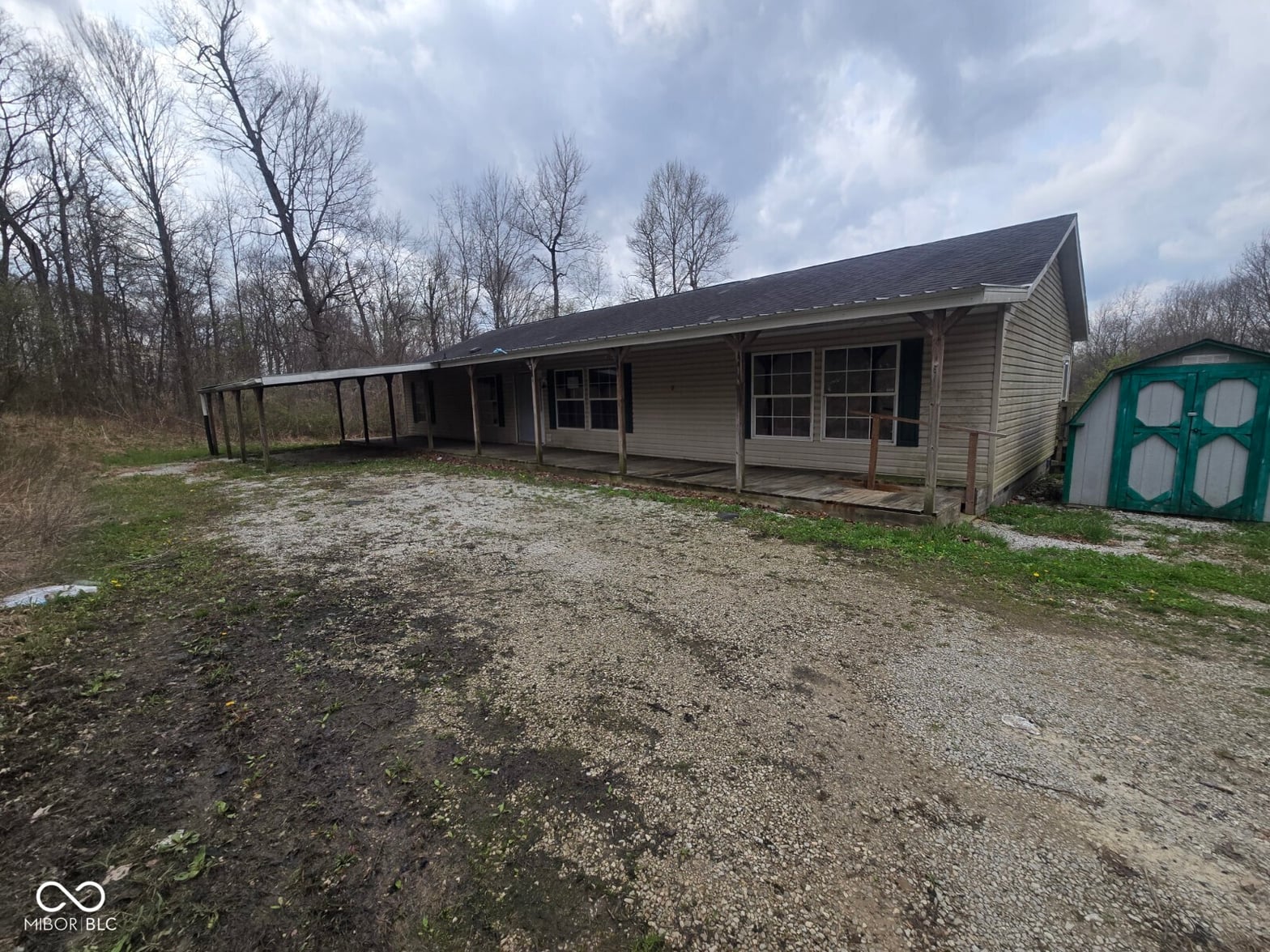 Front exterior at 10877 McCracken Drive, Poland, IN