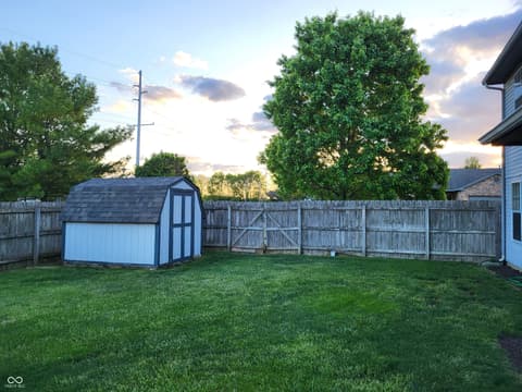 Backyard at 291 Bear Story Court, Greenfield, IN