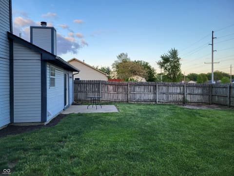 Backyard at 291 Bear Story Court, Greenfield, IN