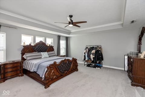 Primary bedroom at 4501 Goose Rock Drive, Indianapolis, IN