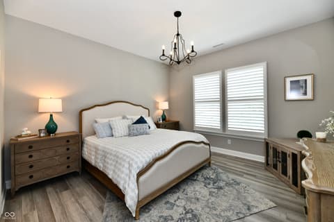 Primary bedroom at 9861 Bucklebury Lane, Carmel, IN
