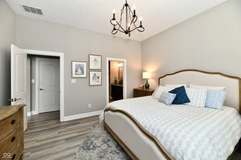 Primary bedroom at 9861 Bucklebury Lane, Carmel, IN
