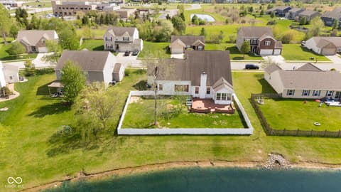 Aerial view at 954 Farmington Trail, Brownsburg, IN