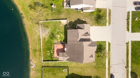 Aerial view at 954 Farmington Trail, Brownsburg, IN