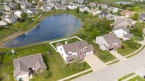Aerial view at 954 Farmington Trail, Brownsburg, IN