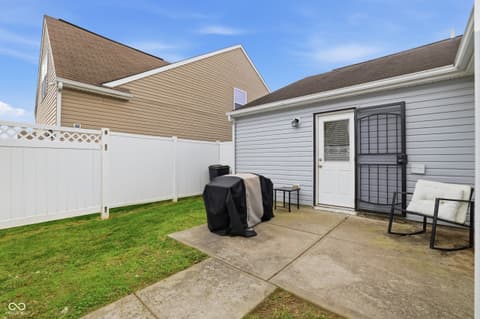 Outdoor living area at 3526 Shepperton Boulevard, Indianapolis, IN