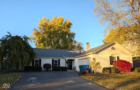 Front exterior at 624 Colbarn Drive, Fishers, IN