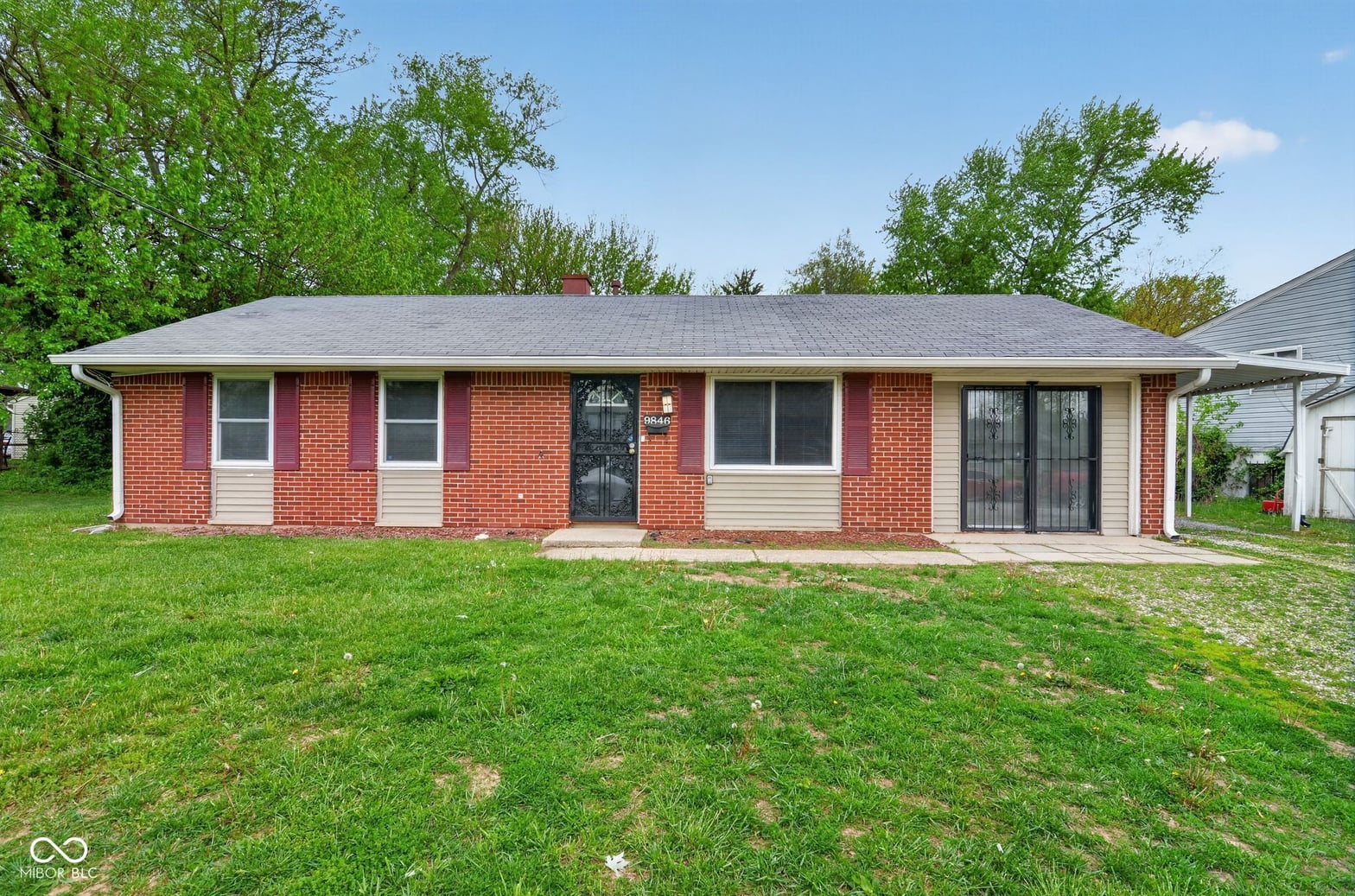 Front exterior at 9846 Catalina Drive, Indianapolis, IN