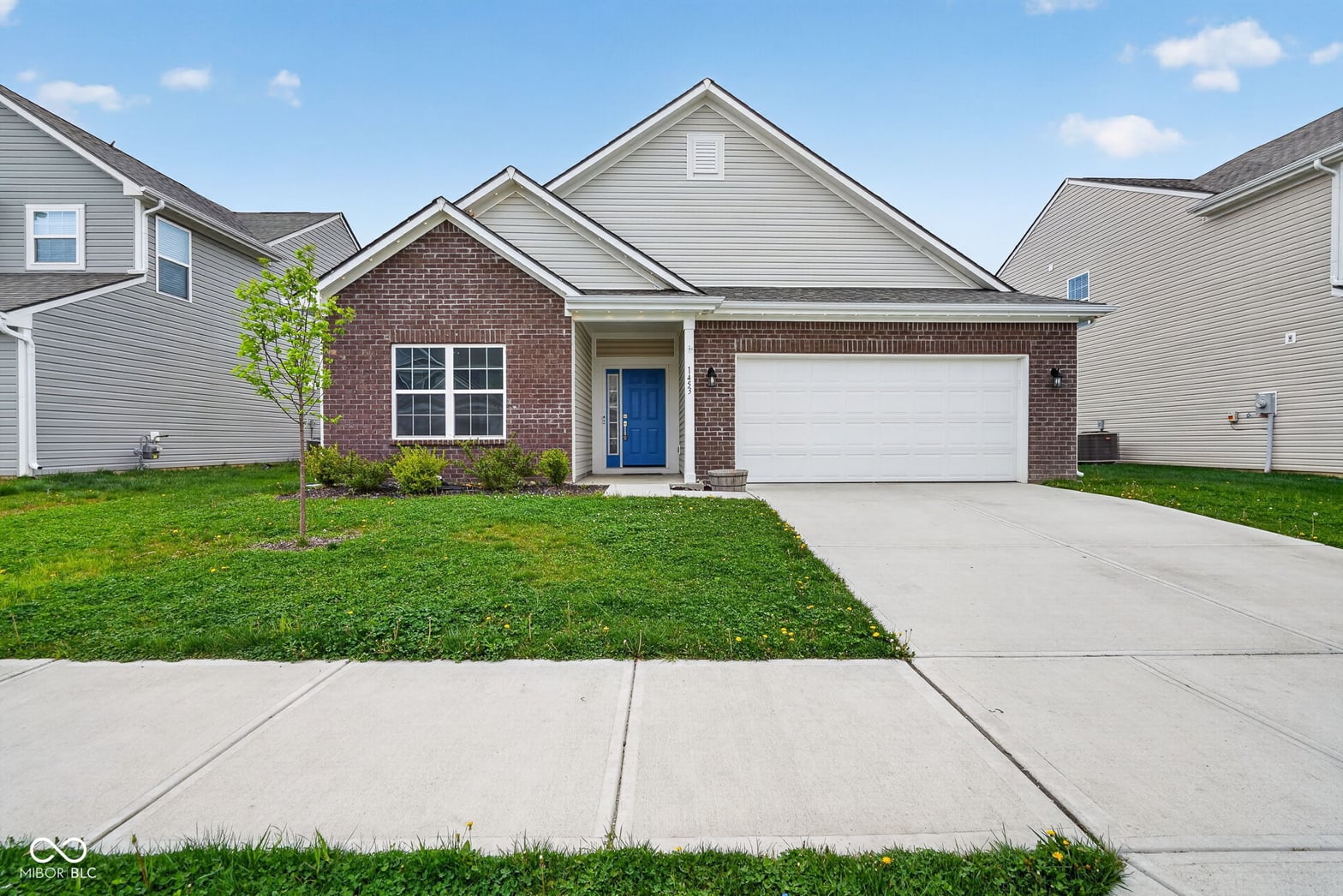 Front exterior at 1453 Silver Pine Lane, Sheridan, IN